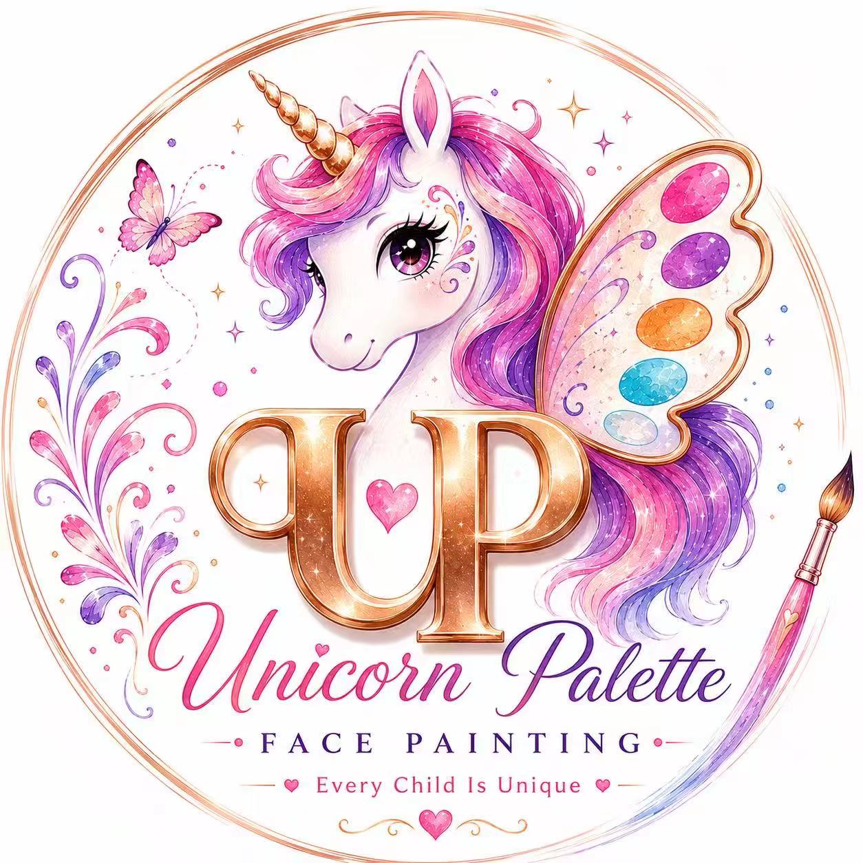 Unicorn Palette UP Face Painting logo